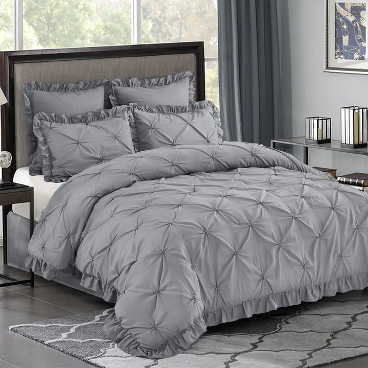 Gray 5 Piece Bed in a Bag Comforter Set, King