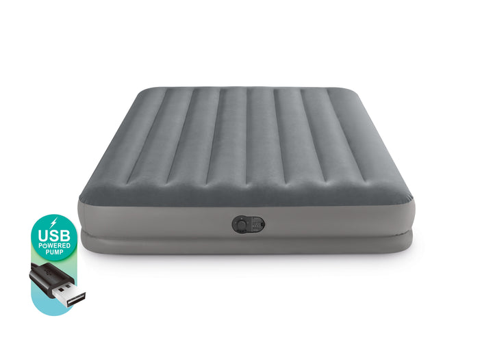 12" Dura-Beam Prestige Air Mattress Bed with Internal Fastfill USB Powered Pump - Queen