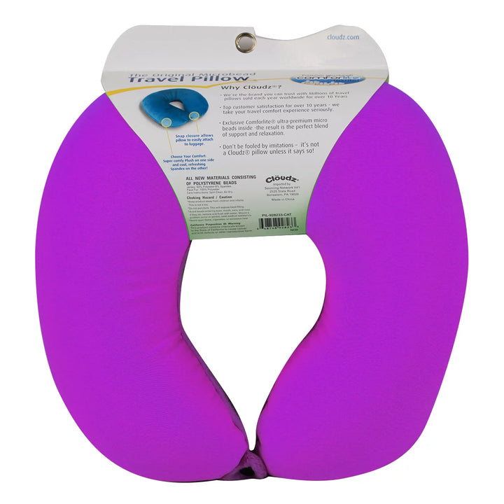 Microbead Travel Neck Pillow - Bright Purple