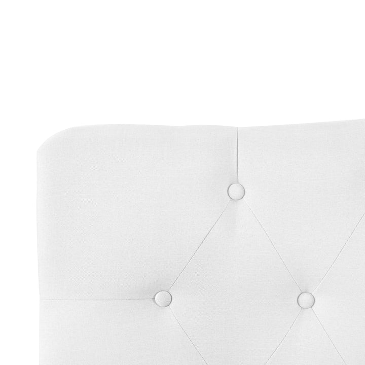 Cassandra Headboards for Queen Size Bed, Upholstered Button Tufted Bed Headboard, 12 Adjustable Positions Queen Headboard Only, Wall Mounted Headboard, Bed Backboard Linen Fabric Head Board –White