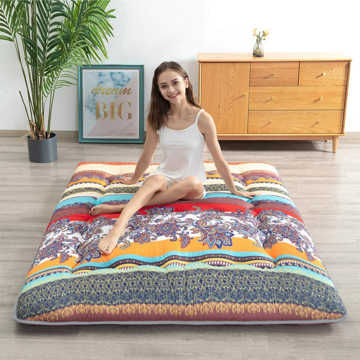 Boho Floor Mattress, Japanese Style Futon Mattress Camping Mattress Twin