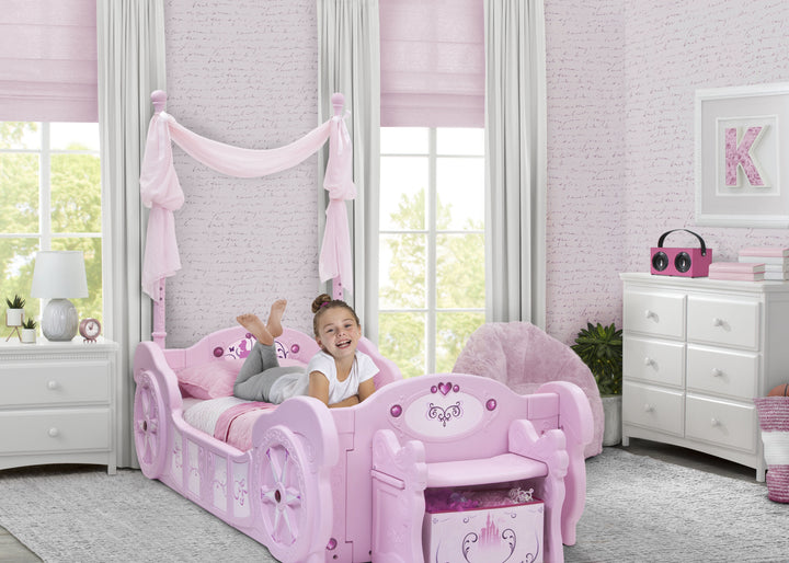 Princess Plastic Carriage Toddler-To-Twin Bed