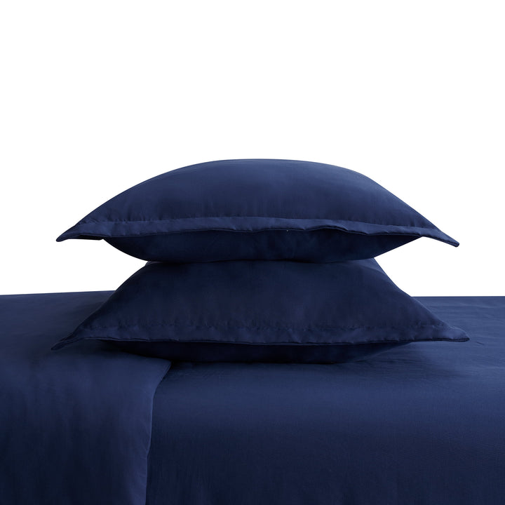 Simply Clean 3-Piece Solid Duvet Set, Navy, King