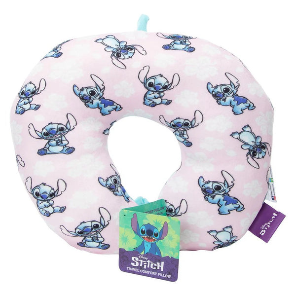 Stitch Travel Pillow - Lilo and Stitch Pastel Dreams Light Pink Pillow - Age 3+