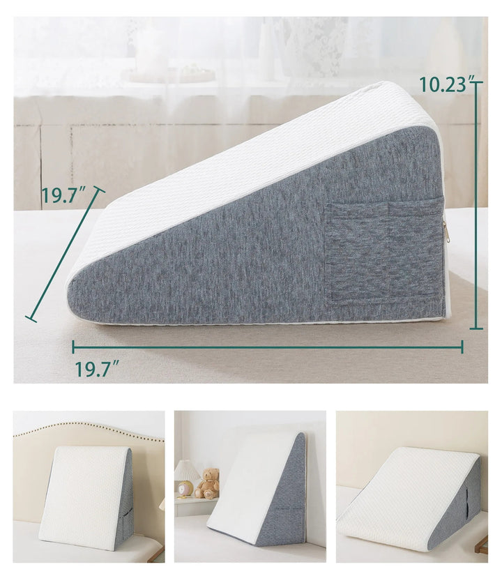 Wedge Pillow for Sleeping Bed Wedge Pillow for after Surgery Triangle Pillow Wedge Air Layer Sleeping Wedge Cover Memory Foam