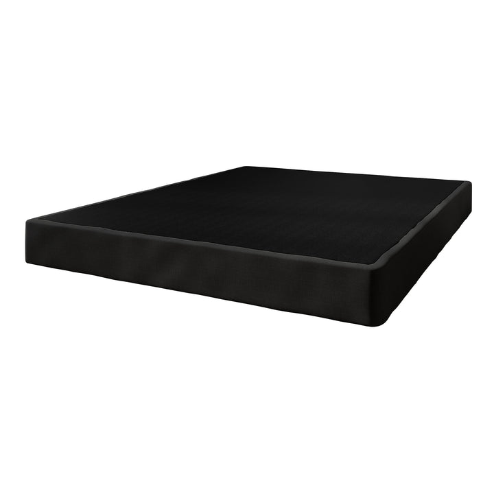 5" Twin Size Wooden Box Spring in Black Linen