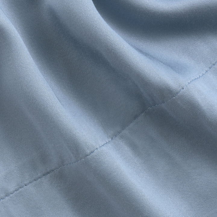 Soft & Silky 4-Piece Blue Illusion Viscose from Bamboo Sateen Bed Sheet Set, Full