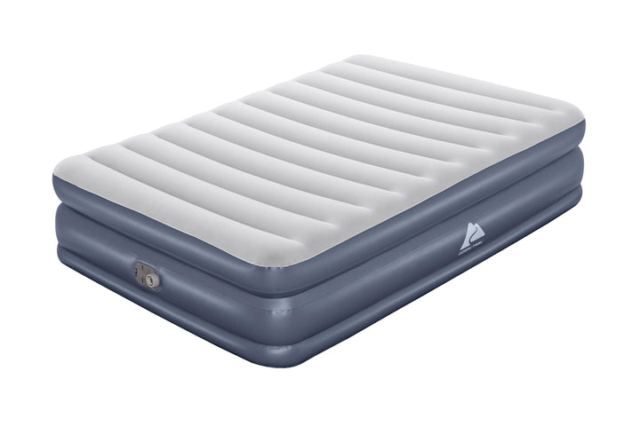 Tritech Quadcomfort 18In Air Mattress Antimicrobial Coating with Built-In AC Pump, Queen