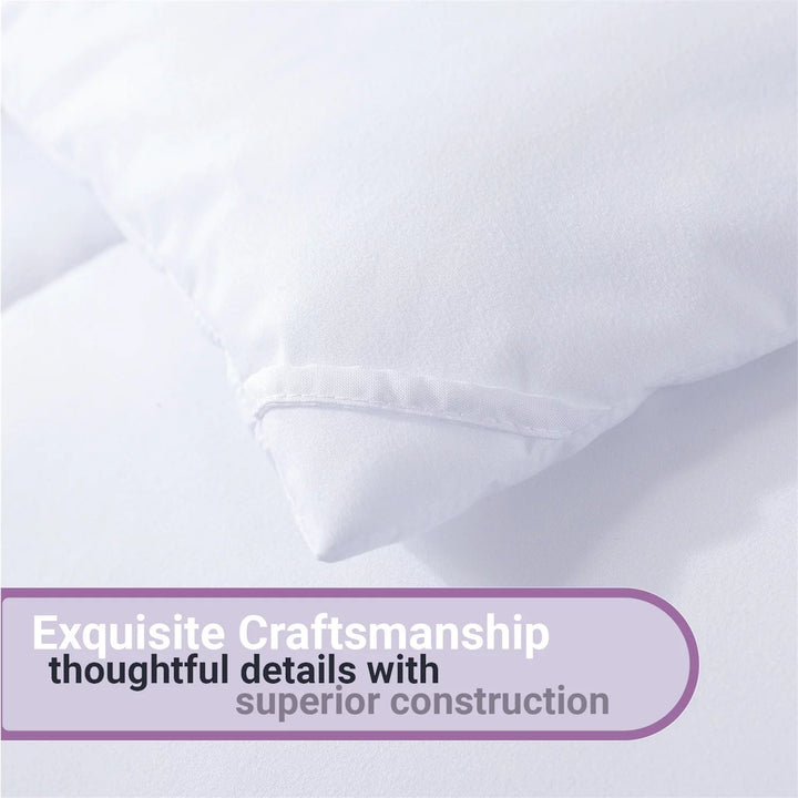 King Duvet Insert - Hotel Style down Alternative White Comforter, Quilted All Season Duvet with Corner Tabs