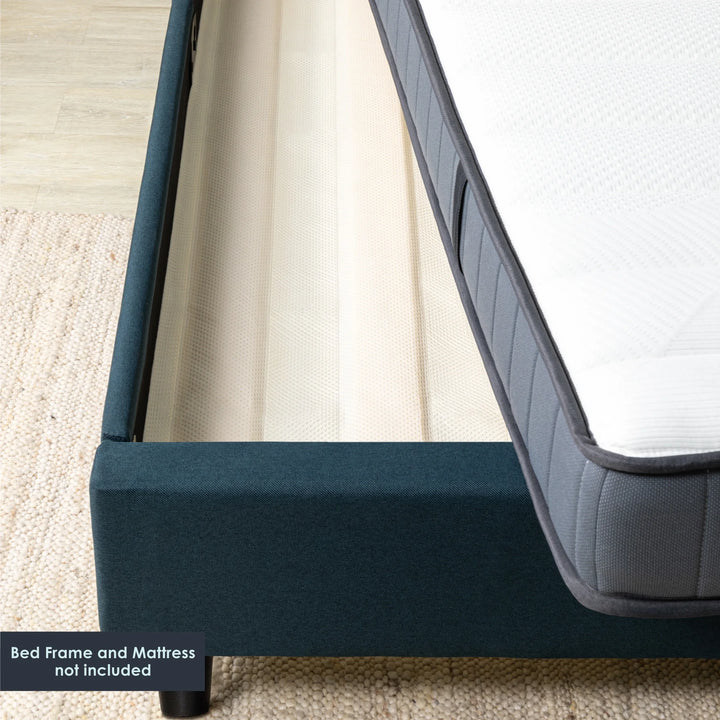 Wood Bed Slat Board with Fabric Cover, Vertical Mattress Support for Bed Frames, Box Spring or Bed Slat Replacement, Queen