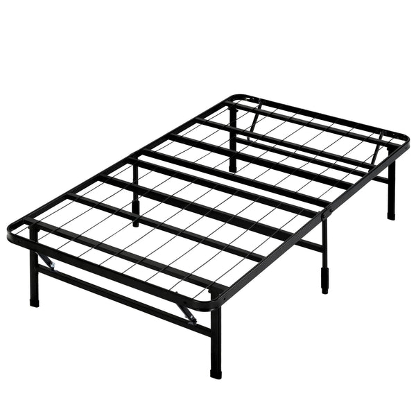 14" Black Metal Smartbase® Tool-Free Assembly Mattress Foundation, Twin