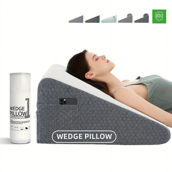 Wedge Pillow for Sleeping Bed Wedge Pillow for after Surgery Triangle Pillow Wedge Air Layer Sleeping Wedge Cover Memory Foam