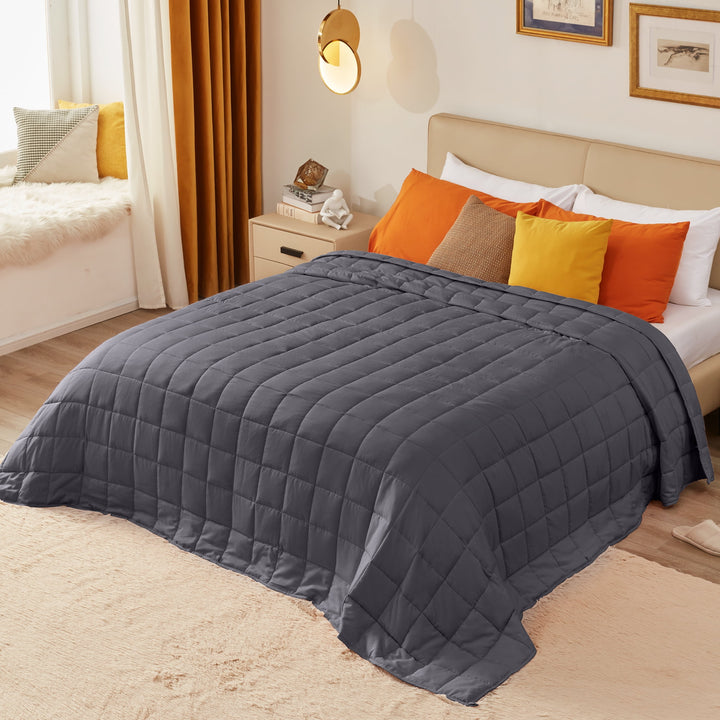 Weighted Blanket for Adult (20Lbs 60"X80" Queen Size Grey) ,Cooling Breathable Heavy Blanket