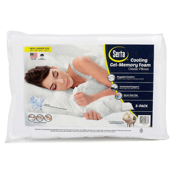 Gel Memory Foam Cluster Pillows (2-Pack)