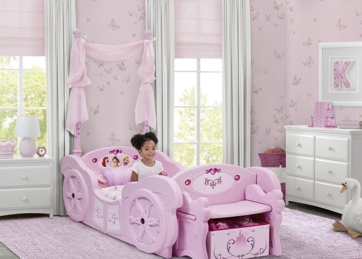 Princess Plastic Carriage Toddler-To-Twin Bed