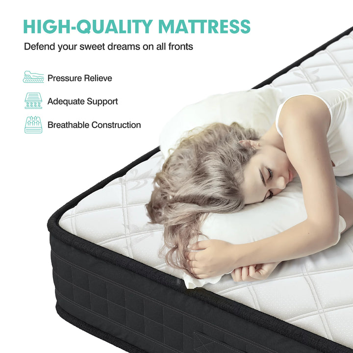 8'' King Size Memory Foam Bed Mattress Medium Firm Breathable Pressure Relieve