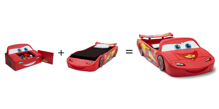 /Pixar Cars Lightning Mcqueen Toddler-To-Twin Bed with Toy Box by