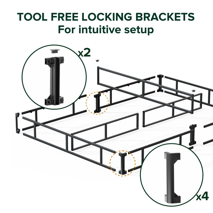 5" Metal Smart Boxspring with Quick Assembly, Mattress Foundation, Queen