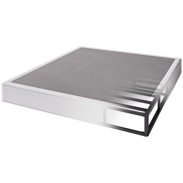 5 Inch King Metal Box Spring, Durable Mattress Foundation, Fabric Cover Included, Easy Assembly