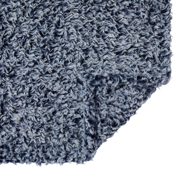 Sherpa Throw Blanket, 50"X60", Blue