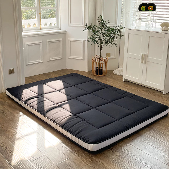 Futon Mattress, Padded Japanese Floor Mattress Quilted Bed Mattress Topper, Extra Thick Folding Sleeping Pad, Twin Size