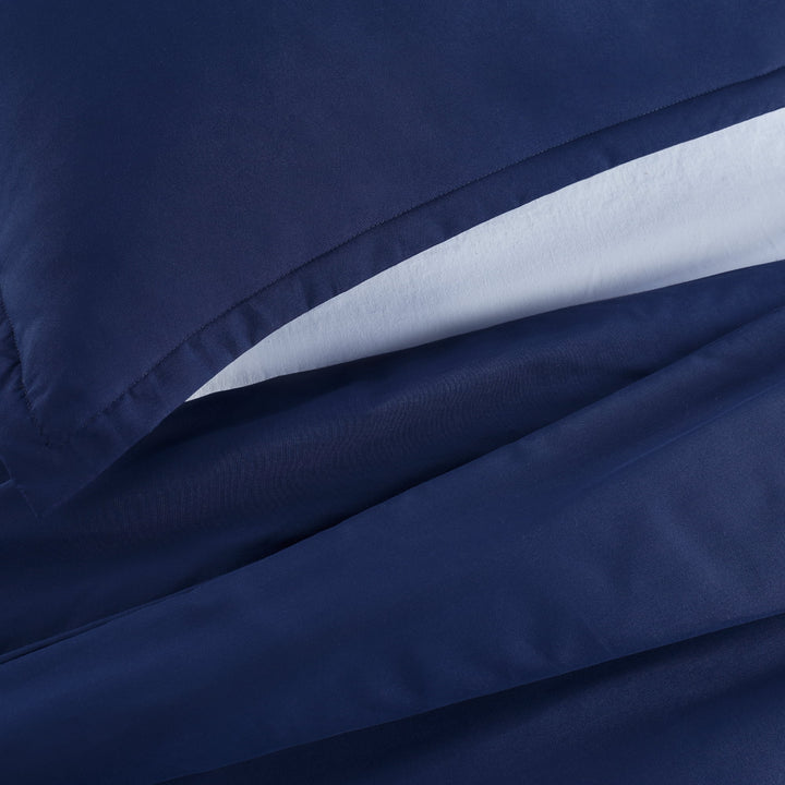 Simply Clean 3-Piece Solid Duvet Set, Navy, King