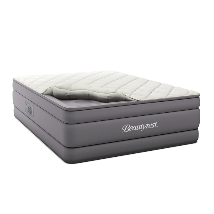 20" Cushion Aire Quilted Removable Pillow Top Air Bed Mattress with Built-In Pump Queen