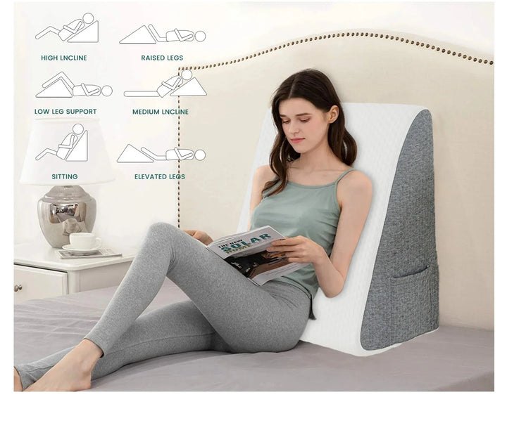 Wedge Pillow for Sleeping Bed Wedge Pillow for after Surgery Triangle Pillow Wedge Air Layer Sleeping Wedge Cover Memory Foam