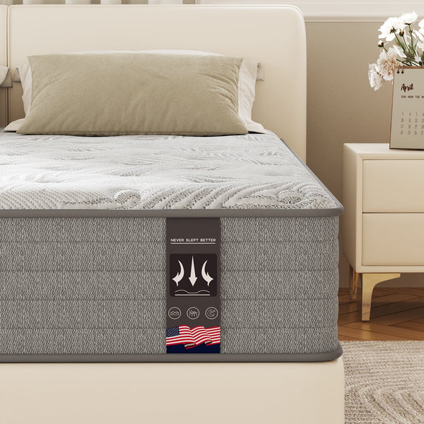 Mattress 12 Inch Full Size, Gel Memory Foam Hybrid Mattress in a Box, Cozy Sleep