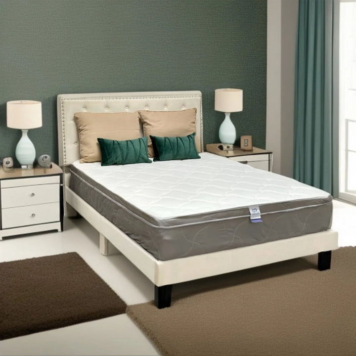 Twin Size Mattress - 12 Inch Comfort Foam & Spring Hybrid Mattress - Euro Top - Medium Firm - Oliver & Smith