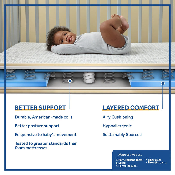 Baby Prestige Sleep Ultra-Premium 2-Stage Antibacterial, 204 Coil, Baby Crib & Toddler Mattress