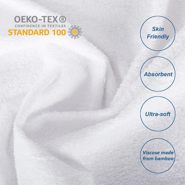 Twin Extra Long (XL) Mattress Protector, Waterproof Viscose Made from Bamboo Terry Ultra Soft Noiseless Mattress Protector with Deep Pocket Fits up to 14 Inch Mattress