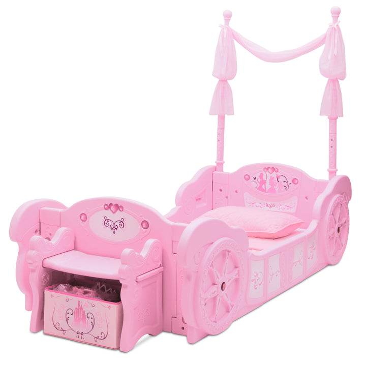 Princess Plastic Carriage Toddler-To-Twin Bed