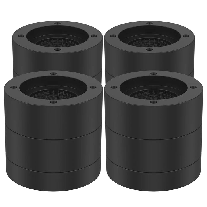 4 Pack Bed Risers Adjustable round Furniture Risers, 1.5"/2.5" Lift, Black