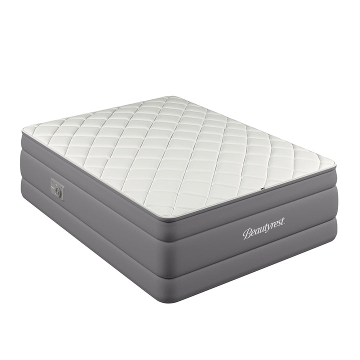 20" Cushion Aire Quilted Removable Pillow Top Air Bed Mattress with Built-In Pump Queen