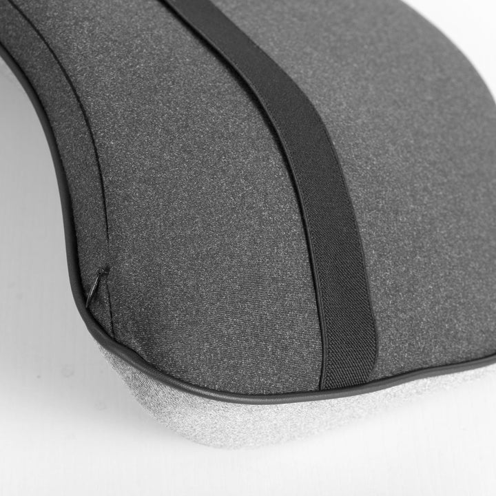 1Piece Ergonomic Lumbar Support Memory Foam Polyester Gray - Universal Fit, 22CU05