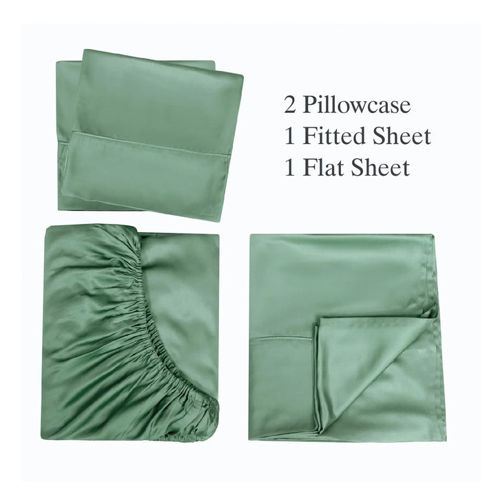 Luxury Bamboo Rayon Sheets Full Size for Adult 4 Pcs,Cool&Soft,16" Deep Pocket, Green