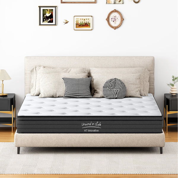 10" Memory Foam Mattress King Size Mattress Medium Firm Pocket Spring Bed Mattress, Certipur-Us