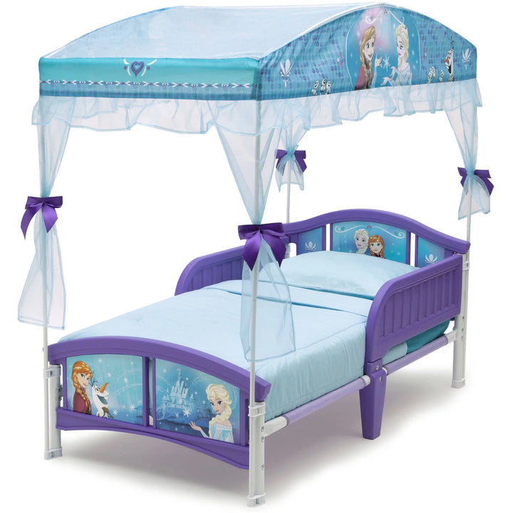 Frozen Plastic Toddler Canopy Bed, Purple