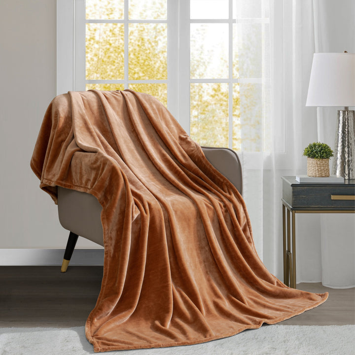 Polyester Velvet Plush Throw, Copper Pipe, 50" X 72", Suitable for Adult