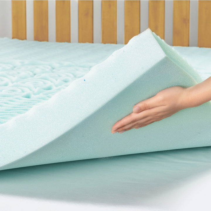 4" 5-Zone Cooling Gel Memory Foam Mattress Topper, Queen