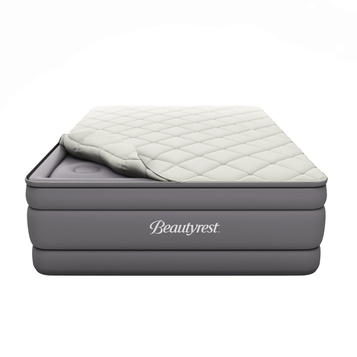 20" Cushion Aire Quilted Removable Pillow Top Air Bed Mattress with Built-In Pump Queen