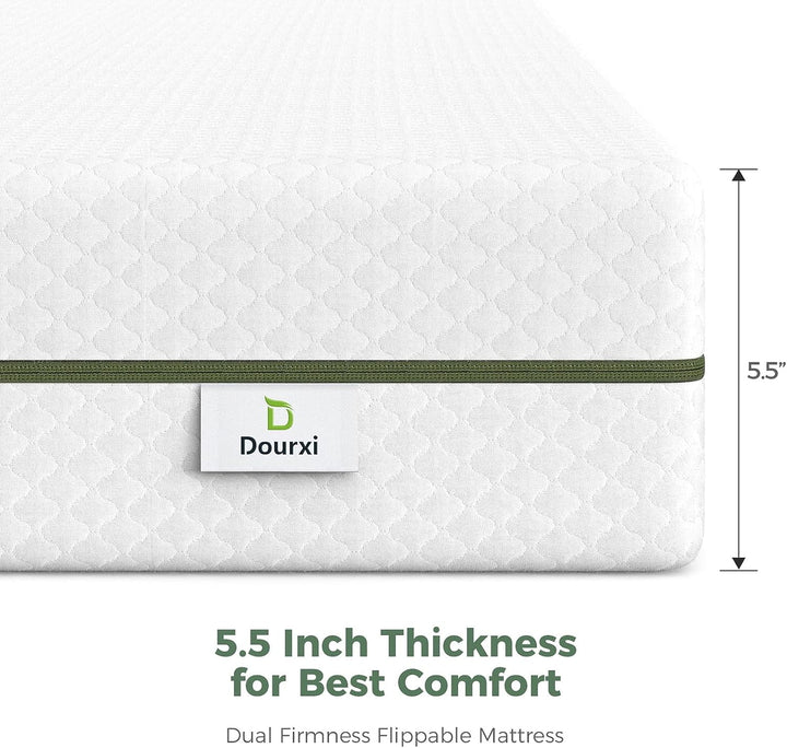 Dual Sided Crib and Toddler Mattress, 5.5 Inch Foam Baby Mattress for Standard Size Cribs