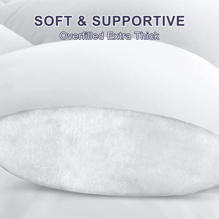 Waterproof Mattress Pad,400Tc 100% Cotton Cooling Mattress Topper Cover Extra Thick down Alternative Pillow Top Cooling Bed Topper and Hotel Quality Hypoallergenic Mattress Protector,Queen