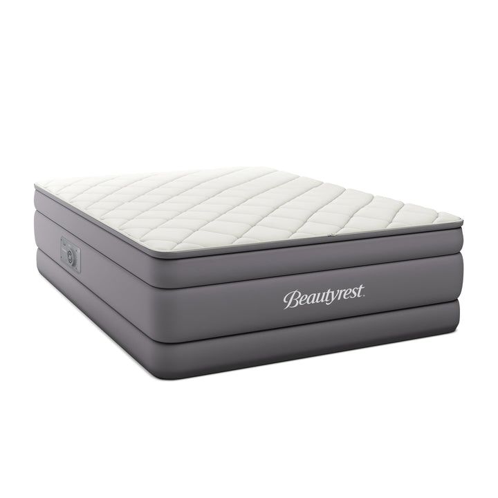 20" Cushion Aire Quilted Removable Pillow Top Air Bed Mattress with Built-In Pump Queen