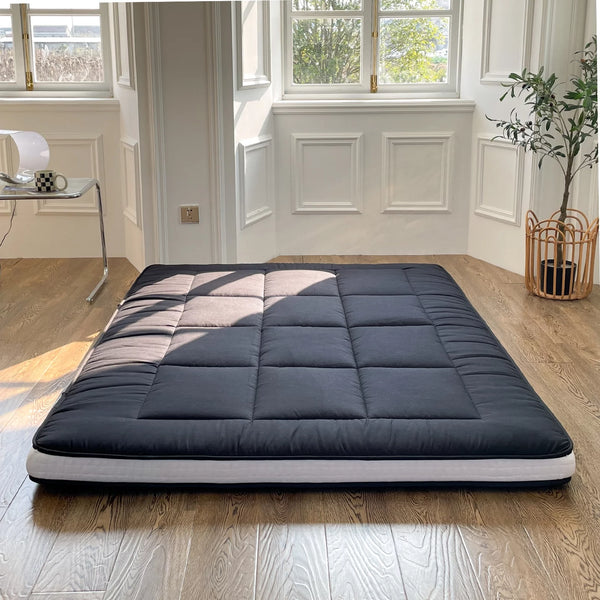 Futon Mattress, Padded Japanese Floor Mattress Quilted Bed Mattress Topper, Extra Thick Folding Sleeping Pad, Twin Size