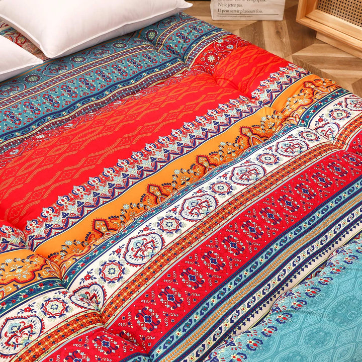 Japanese Floor Mattress Futon Mattress Boho Design Sleeping Mat Queen Size