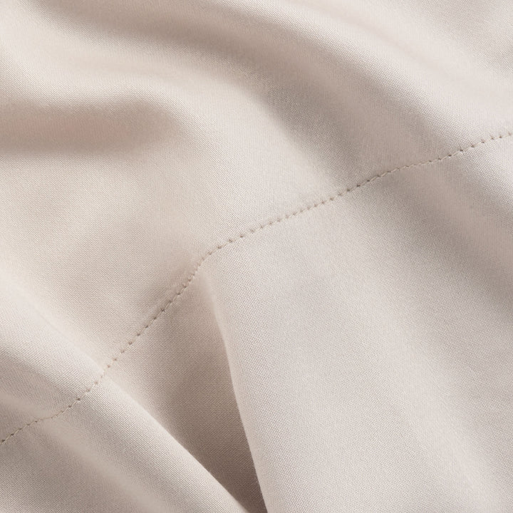 Soft & Silky 4-Piece Cream Glaze Viscose from Bamboo Sateen Bed Sheet Set, King