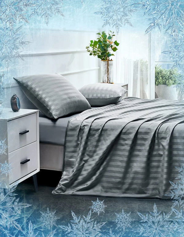 Revolutionary Cooling Blanket King, Absorbs Heat to Keep Body Cool for Night Sweats, Q-Max>0.5 Double Sided Stylish Lightweight Summer Cold Blankets for Hot Sleepers Gray 90" X 108"