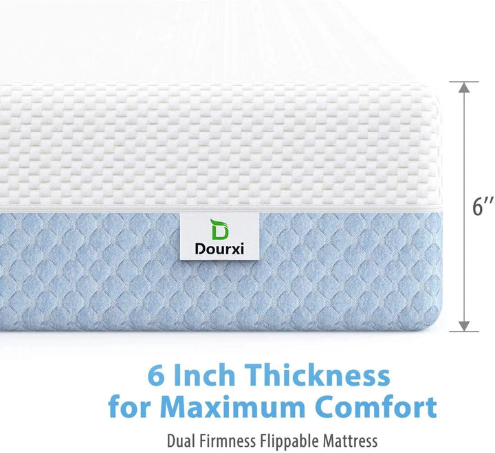 Dual Sided Crib and Toddler Mattress, 6 Inch 2-In-1 Foam Baby Mattress for Standard Size Crib